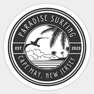 Cape May, NJ - Surfing Design Sticker